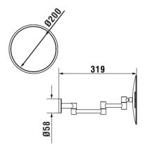 LAUFEN NIARA Kozmetické zrkadlo nástenné, PVD inox kartáčovaná oceľ 161, H3860611610001
