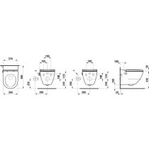 LAUFEN CLEANET NAVIA Závesné WC rimless so zabudovanou bidetovou spŕškou, WC sedadlo s poklopom so spomaľovacím mechanizmom, Biela LCC Active A00, 580x370 mm, H820601A007171