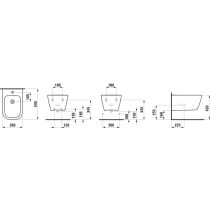 LAUFEN MEDA Závesný bidet, 540x360mm, Biela matná 757, H8301107573021