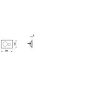 LAUFEN INEO WC tlačidlo INEO MOON, Dual Flush, Biela 000, H9001140000001