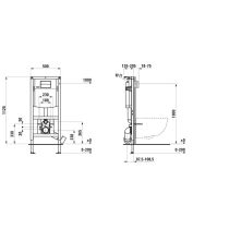 LAUFEN INEO Rámový podomietkový modul pre závesné WC, do ľahkej steny, H9201140000001