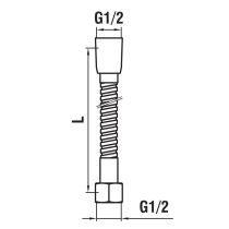 LAUFEN SHOWER PROGRAMME Kovová sprchové hadica, 1/2" dĺžka: 1 800 mm, Chróm 100, HF105655100000