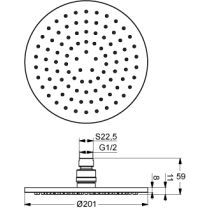 IdealRain hlavová sprcha Ø 20 cm, B9442AA
