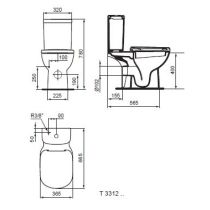 Tempo WC kombi misa rovný odpad, T331201