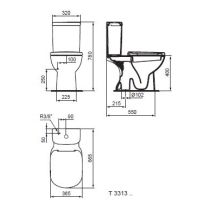 Tempo WC kombi misa spodný odpad, T331301
