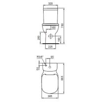 Tempo WC kombi nádrž 4,5/2,5l, spodné napustenie, T427301