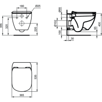 Tesi WC závesné 54x36 cm, T007801