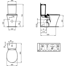 Connect Air aquablade WC kombi misa rovný odpad, E0137MA