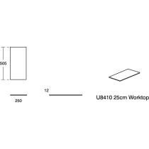 ADAPTO Vrchná doska pre nástennú skrinku, U8410FX