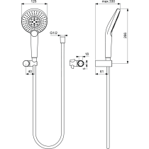 IDEALRAIN EVO JET Circle Sprchová sada EJC3, B2459AA
