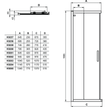 CONNECT 2 Sprchovací kút 1/2 rohový vstup 110 cm, K9263EO