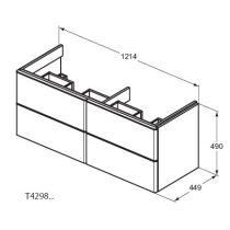 ADAPTO Skrinka pod nábytkové dvojumývadlo Strada II 120 cm, T4298WG
