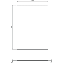 I.LIFE WETROOM Sprchový kút, pevná stena bez stenovej lišty 140 cm, T4877EO
