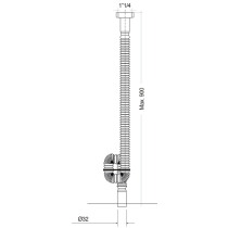 RAK PETIT Umývadlový sifón pre voľne stojacie umývadla freestanding , BTRFSPPR001