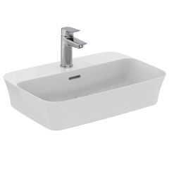 IPALYSS Umývadlo na dosku 55x38 cm, s otvorom pre batériu, s prepadovým otvorom, E207701, E139301 IPALYSS Umývadlo na dosku 55x38 cm, s otvorom pre batériu, s prepadovým otvorom, E207701, E139301