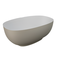 RAK CLOUD Voľne stojaca vaňa 140x72x56/52 cm, matná biela/matná cappuccino CLOBT14075.514 RAK CLOUD Voľne stojaca vaňa 140x72x56/52 cm, matná biela/matná cappuccino CLOBT14075.514