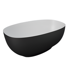 RAK CLOUD Voľne stojaca vaňa 140x72x56/52 cm, matná biela/matná black CLOBT14075.504 RAK CLOUD Voľne stojaca vaňa 140x72x56/52 cm, matná biela/matná black CLOBT14075.504