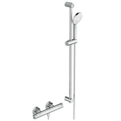 CERATHERM T50 Sprchová nástenná termostatická batéria, so sprcovou kombináciou tyč 90 cm, A7218AA CERATHERM T50 Sprchová nástenná termostatická batéria, so sprcovou kombináciou tyč 90 cm, A7218AA