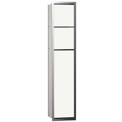 ASIS 150 Vstavaný WC modul 80 cm, 3-dvierkový, hlinik/biele sklo, ASIS150AW, 975027450, 975000051