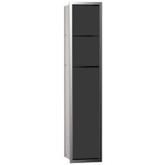 ASIS 150 Vstavaný WC modul 80 cm, 3-dvierkový, chróm/čierne sklo, ASIS150CB, 975027950, 975000051