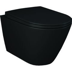 PACK, RAK FEELING RIMLESS WC závesné matná black 52x36 cm, + WC sedadlo Slow-closing, PA0032.504 PACK, RAK FEELING RIMLESS WC závesné matná black 52x36 cm, + WC sedadlo Slow-closing, PA0032.504