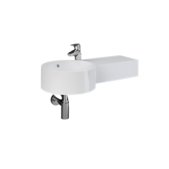 RAK PETIT Umývadlo s odkladacou plochou vpravo 36x76,5 cm, s otvorom pre batériu, PETWB27701AWHA RAK PETIT Umývadlo s odkladacou plochou vpravo 36x76,5 cm, s otvorom pre batériu, PETWB27701AWHA