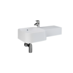 RAK PETIT Umývadlo s odkladacou plochou vpravo 36x36x76,5 cm, s otvorom pre batériu, PETWB47701AWHA RAK PETIT Umývadlo s odkladacou plochou vpravo 36x36x76,5 cm, s otvorom pre batériu, PETWB47701AWHA