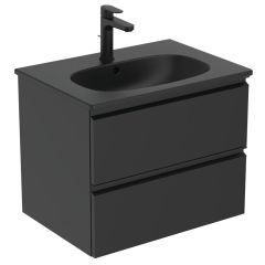 TESI Skrinka pod umývadlo 60 cm, farba hodvábne čierna, T0050ZT TESI Skrinka pod umývadlo 60 cm, farba hodvábne čierna, T0050ZT