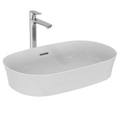 IPALYSS Umývadlo na dosku ovál 60x38 cm s prepadovým otvorom, bez otvoru pre batériu, E1397MA IPALYSS Umývadlo na dosku ovál 60x38 cm s prepadovým otvorom, bez otvoru pre batériu, E1397MA