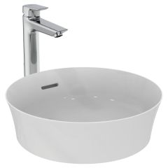 IPALYSS Umývadlo na dosku kruhové Ø40 cm s prepadovým otvorom, bez otvoru pre batériu, E141301 IPALYSS Umývadlo na dosku kruhové Ø40 cm s prepadovým otvorom, bez otvoru pre batériu, E141301