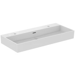 EXTRA Umývadlo 100x45 cm, s 2 otvormi pre batériu, farba biela lesklá, s prepadovým otvorom, T390201 EXTRA Umývadlo 100x45 cm, s 2 otvormi pre batériu, farba biela lesklá, s prepadovým otvorom, T390201