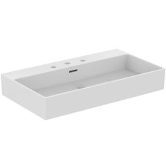 EXTRA Umývadlo 80x45 cm, s 3 otvormi pre batériu, farba biela lesklá, s prepadovým otvorom, T389701 EXTRA Umývadlo 80x45 cm, s 3 otvormi pre batériu, farba biela lesklá, s prepadovým otvorom, T389701