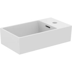 EXTRA Umývadielko 45x25 cm, s otvorom pre batériu v Pravo, farba biela lesklá, s prepadovým otvorom, T373401 EXTRA Umývadielko 45x25 cm, s otvorom pre batériu v Pravo, farba biela lesklá, s prepadovým otvorom, T373401