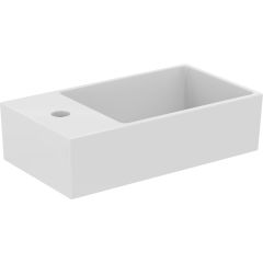 EXTRA Umývadielko 45x25 cm, s otvorom pre batériu v Ľavo, farba biela lesklá, s prepadovým otvorom, T373301 EXTRA Umývadielko 45x25 cm, s otvorom pre batériu v Ľavo, farba biela lesklá, s prepadovým otvorom, T373301