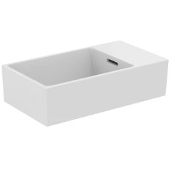 EXTRA Umývadielko 45x25 cm, odkladacia plocha v Pravo, farba biela lesklá, s prepadovým otvorom, T392401 EXTRA Umývadielko 45x25 cm, odkladacia plocha v Pravo, farba biela lesklá, s prepadovým otvorom, T392401