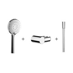 JIKA Cubito N Sprchová sada, Ø 130 mm, 4 funkcie, držiak sprchy, sprchová hadica, chróm, H3651X00043621 JIKA Cubito N Sprchová sada, Ø 130 mm, 4 funkcie, držiak sprchy, sprchová hadica, chróm, H3651X00043621