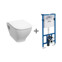 JIKA Deep by Jika Set: závesný klozet Deep by JIKA Rimless + podomietkový modul, H600616 JIKA Deep by Jika Set: závesný klozet Deep by JIKA Rimless + podomietkový modul, H600616