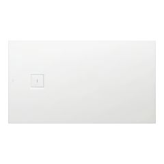 LAUFEN SOLUTIONS Sprchová vanička, obdĺžniková, pre inštaláciu v úrovni podlahy, s odtokom na boku, Marbond, 2150x1000x44 mm, Biela 000, H2164430000001