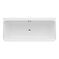 LAUFEN LINDEN Vaňa, ku stene (D - tvar), vrátane sady podpier a nôh, materiál Marbond, 1800x800x620 mm, H2209470000001