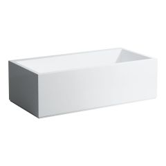 LAUFEN Kartell LAUFEN Vaňa, voľne stojaca, materiál Sentec, s plochou pre armatúru, s prepadom na čelnej strane, s Hubsystémom, 1700x860x440 mm, H2233320006161