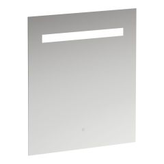 LAUFEN LEELO Zrkadlo, 600 mm v hliníkovom ráme, s vodorovným LED osvetlením, 1 dotykový senzor (Zap/Vyp/Stmievanie), 4000 K, IP44, 600x700 mm, Zrkadlo 144, H4476329501441