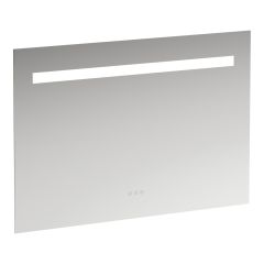 LAUFEN LEELO Zrkadlo, 1000 mm v hliníkovom ráme, s vodorovným LED osvetlením a priestorovým osvetlením, 3 dotykové senzory (Zap-Vyp/Stmievanie/Zmena farebnej teploty 2700 - 6000 K), IP44, 1000x700 mm, Zrkadlo 144, H4476639501441
