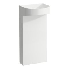 LAUFEN SONAR Voľne stojace umývadlo, bez armatúrnej dosky bez otvoru pre batériu, bez prepadu, SaphirKeramik, 410x380 mm, farba Biela LCC, H8113414001121