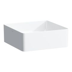 LAUFEN LIVING BY LAUFEN Umývadlová misa bez otvoru pre batériu, bez prepadu, SaphirKeramik, 360x360 mm, farba Biela LCC, H8114334001121