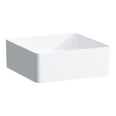 LAUFEN LIVING BY LAUFEN Umývadlová misa bez otvoru pre batériu, bez prepadu, SaphirKeramik, 360x360 mm, farba Grafit mat, H8114337581121