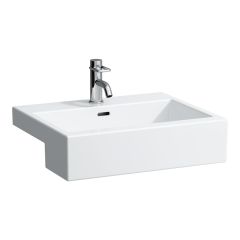 LAUFEN LIVING BY LAUFEN Polozápustné umývadlo bez otvrou pre batériu s prepadom, 550x460 mm, farba Biela, H8134320001091