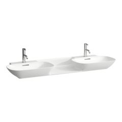 LAUFEN INO Dvojumývadlo do nábytku s jedným otvorom pre batériu, bez prepadu, SaphirKeramik, 1420x450 mm, farba Biela LCC, H8143044001111 LAUFEN INO Dvojumývadlo do nábytku s jedným otvorom pre batériu, bez prepadu, SaphirKeramik, 1420x450 mm, farba Biela LCC, H8143044001111
