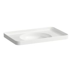 LAUFEN VAL Zápustné umývadlo bez otvoru pre batériu, bez prepadu, SaphirKeramik, 550x360 mm, farba Biela, H8172810001121
