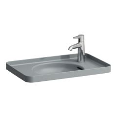 LAUFEN VAL Zápustné umývadlo bez otvoru pre batériu, bez prepadu, SaphirKeramik, 550x360 mm, farba Grafit mat, H8172817581121