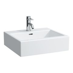 LAUFEN LIVING BY LAUFEN Umývadlo do nábytku bez otvrou pre batériu s prepadom, 500x460 mm, farba Biela, H8174320001091